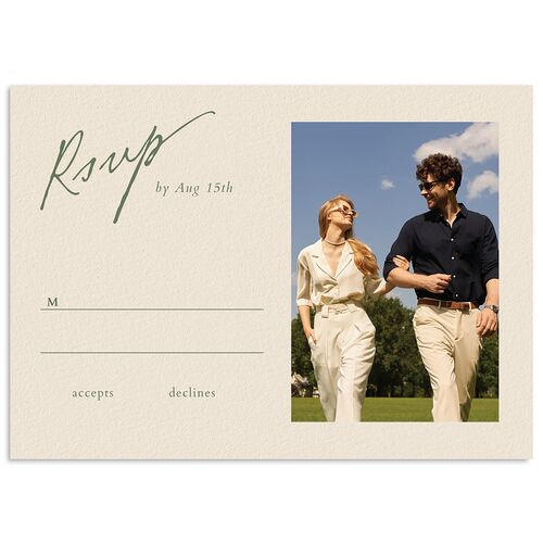 Elegant Editorial Page Wedding Response Cards Thyme Signature Standard