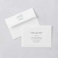 Antique Fairytale Foil Wedding Invitations Gold Dark Emerald Signature Blank No Standard