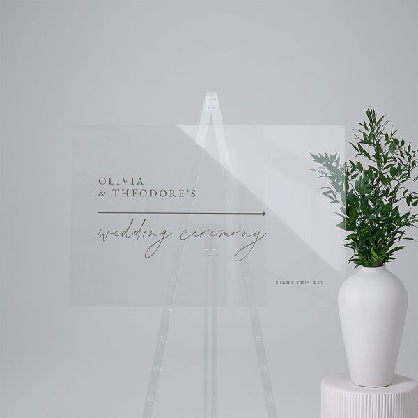 Eucalyptus Bouquet Acrylic Direction Sign Large Terracotta Standard Acrylic L Direction