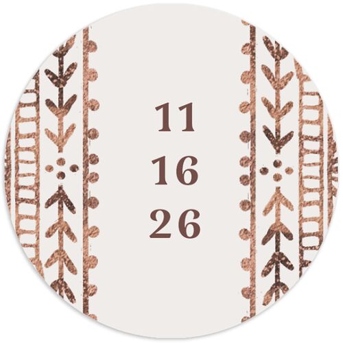 Indian Painted Henna Wedding Stickers Chestnut Circle