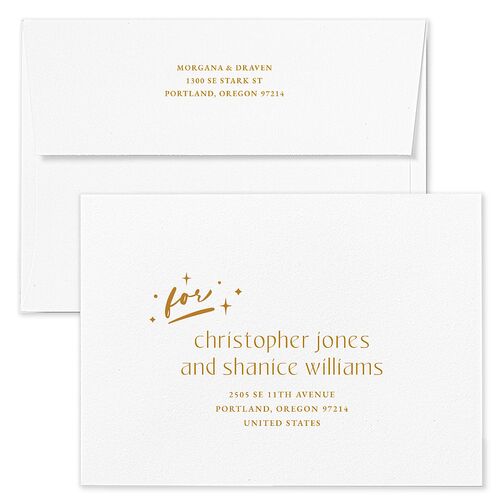 Til Death Do We Disco Rehearsal Dinner Invitation Envelopes Marigold Terracotta Both Recipient and Return Addresses Signature Standard
