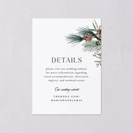 Rustic Pine Wedding Enclosure Cards Eucalyptus Signature