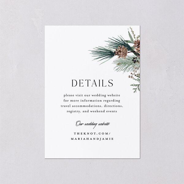 Rustic Pine Wedding Enclosure Cards Eucalyptus Signature