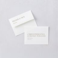 Checked Save the Date Petite Cards Taupe Signature smooth Blank No Standard