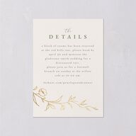 Graceful Botanical Foil Wedding Enclosure Cards Greenery Gold Signature Standard
