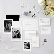Elegant Sign Off Wedding Invitations Pure White Signature Blank No Standard