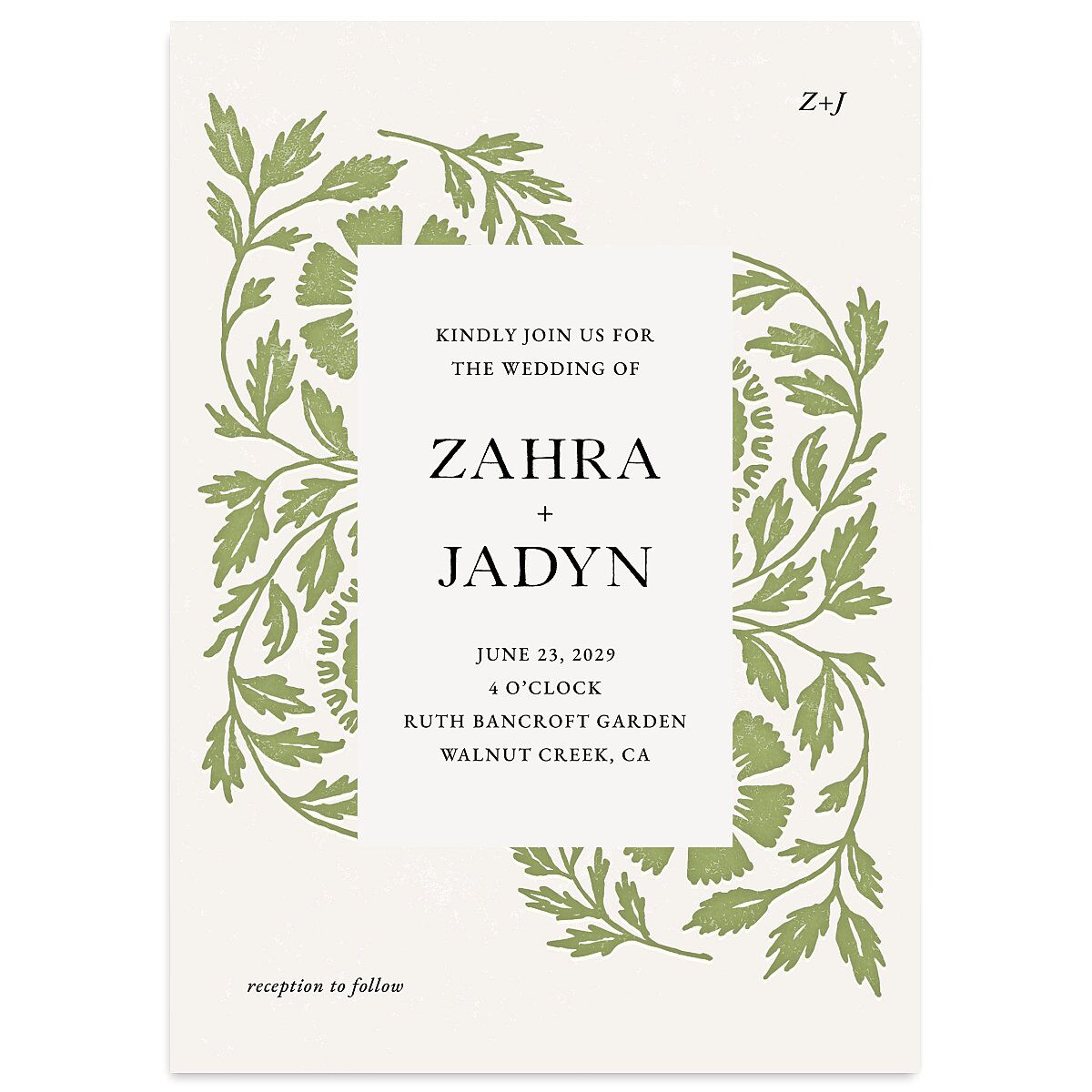 Block Print Wedding Invitations