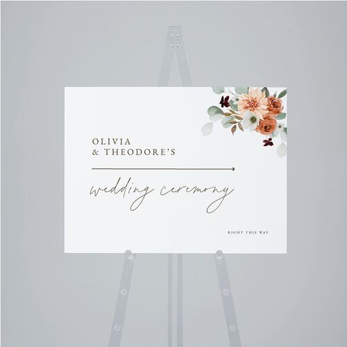 Eucalyptus Bouquet Standard Direction Sign Medium Terracotta Standard Indoor Foam Core M Direction