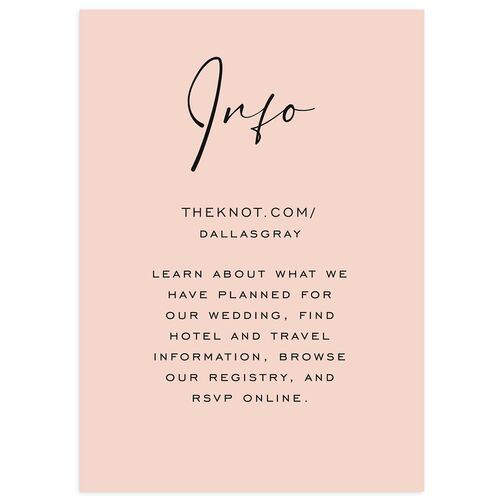 Simply Striking Wedding Enclosure Cards Shell Pink Signature Standard