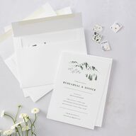 Etched Mountains Rehearsal Dinner Invitations Hunter Green Signature Blank