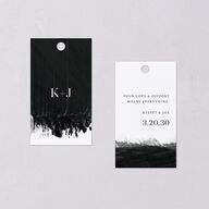 Painted Minimal Favor Gift Tags Midnight Signature