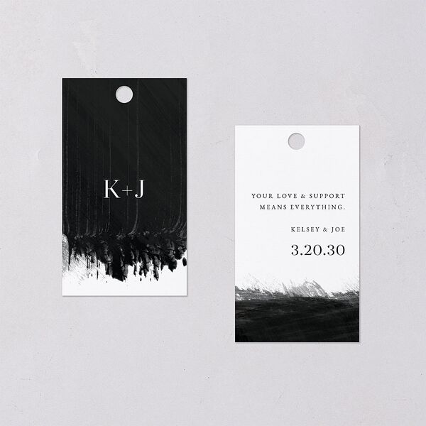 Painted Minimal Favor Gift Tags Midnight Signature