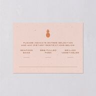 Beach Party Wedding Response Cards Pink Cotton Signature Standard