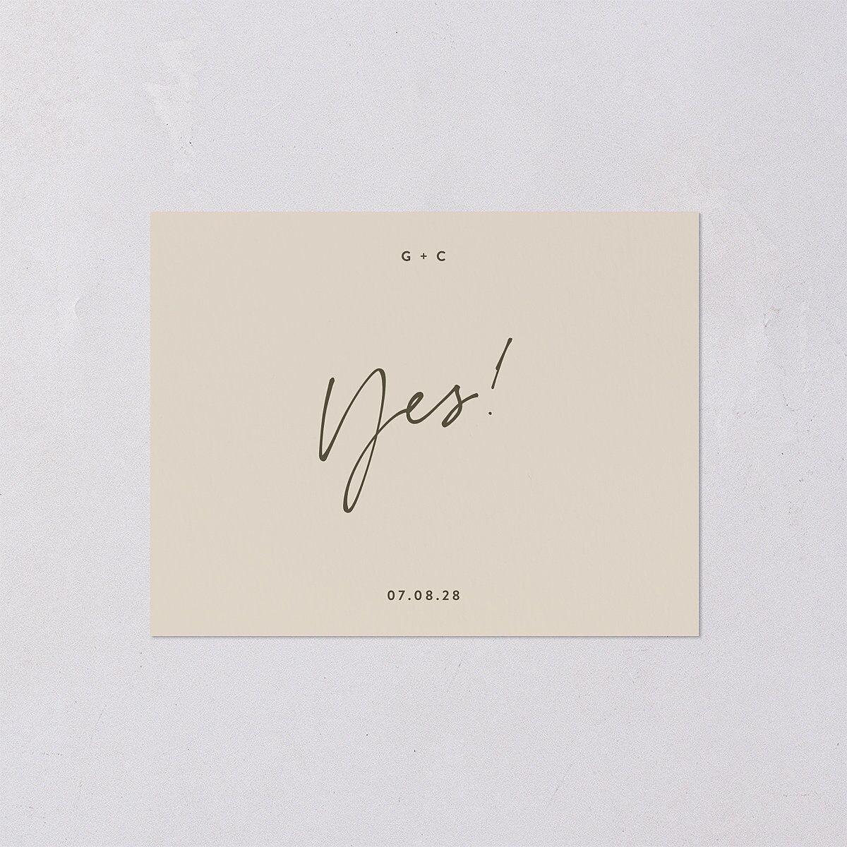Written Names Save the Date Petite Cards Bisque Signature smooth Blank No Standard