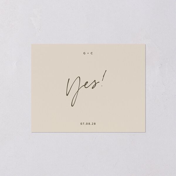 Written Names Save the Date Petite Cards Bisque Signature smooth Blank No Standard