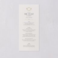 Old Hollywood Glam Menus Champagne Signature