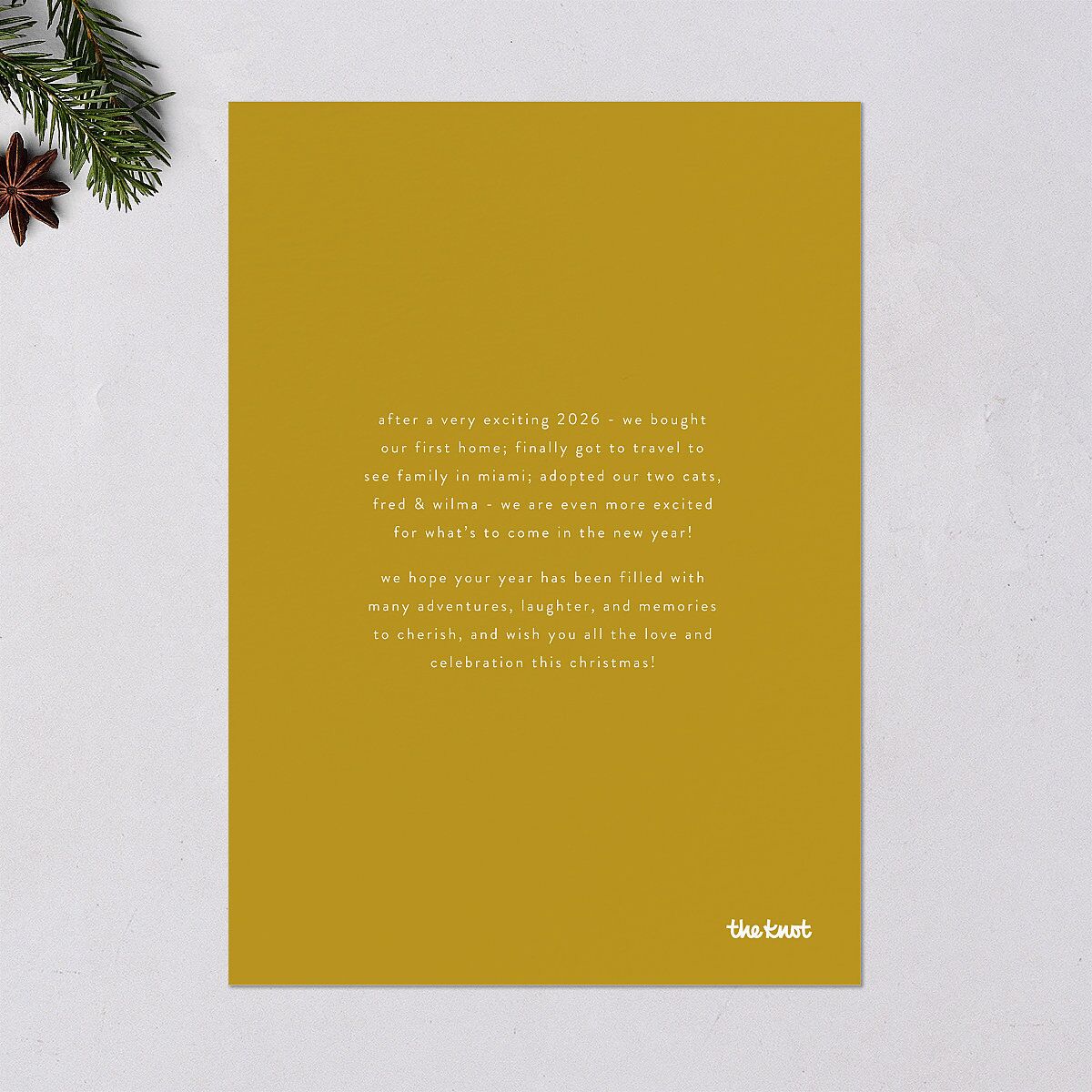 Christmas Wishes Holiday Cards Marigold Signature Blank Portrait  Standard