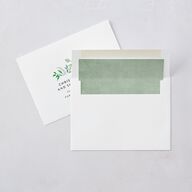 Leafy Ampersand Save The Date Cards Eucalyptus Signature smooth Blank No Standard