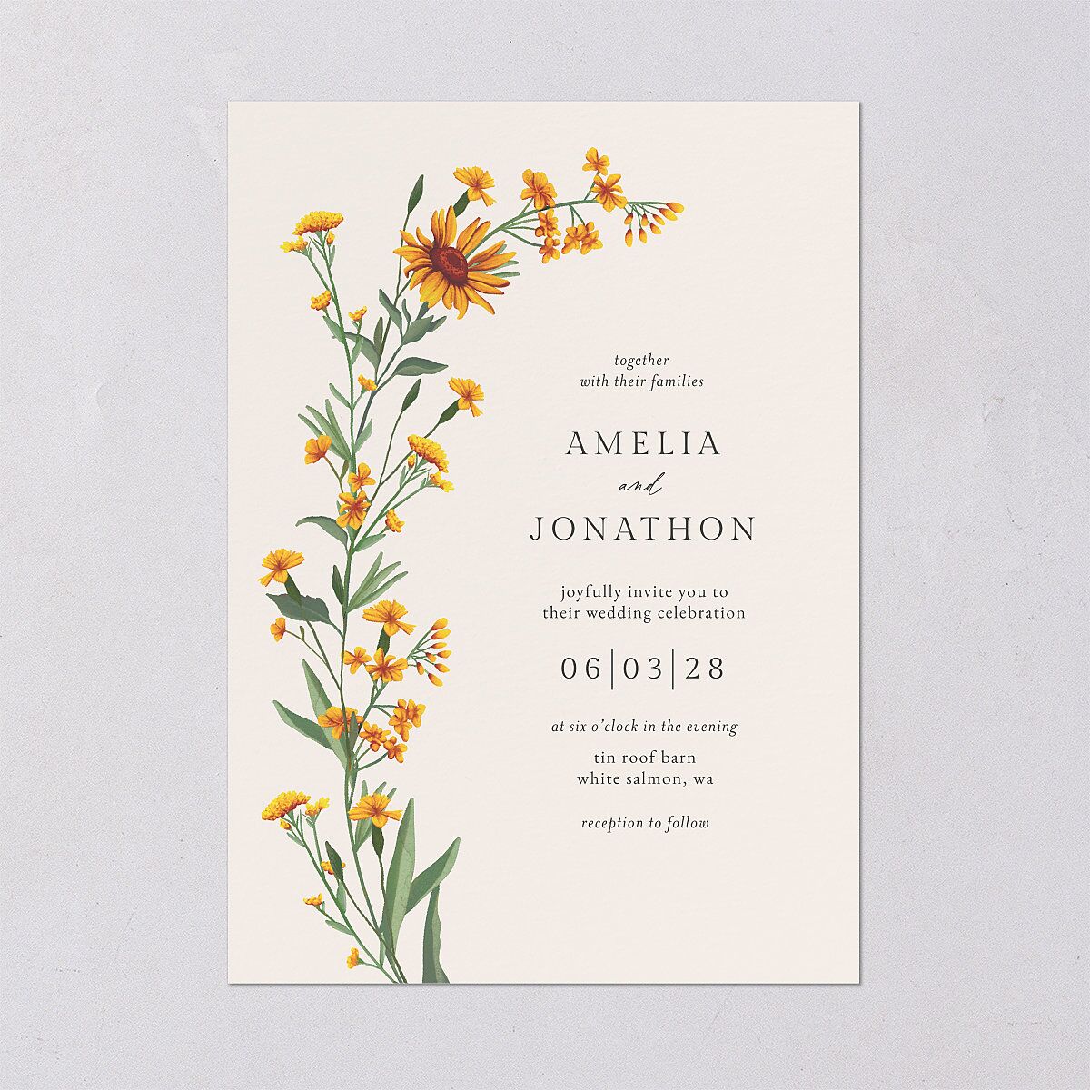 Wild Daisies Wedding Invitations — view 2