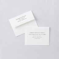 Elegant Monogram Save the Date Petite Cards Pure White Signature smooth Blank No Standard