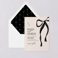 Whimsical Hand Drawn Bow Euro Envelope Liners Linen Luxe