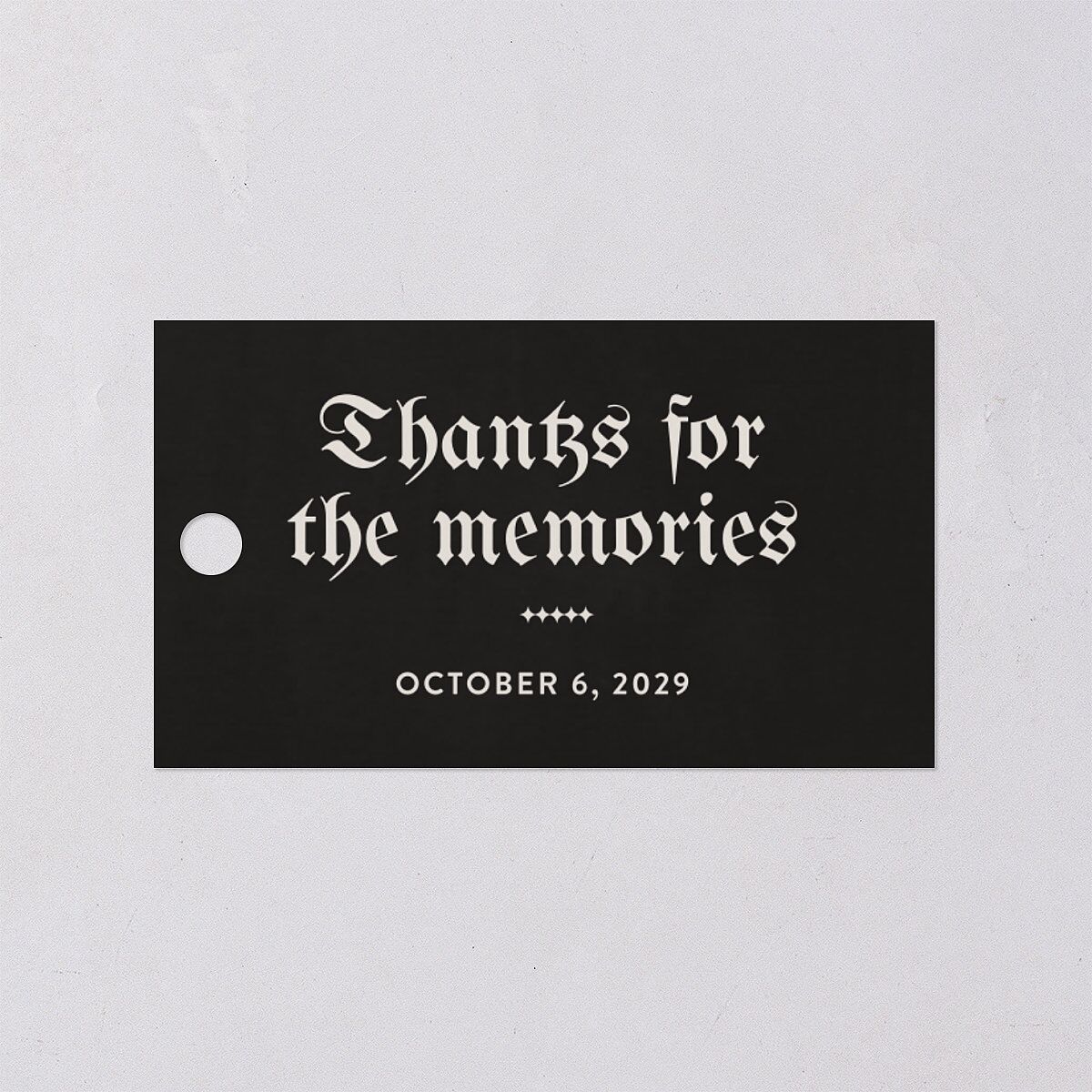Moody Gothic Rose Favor Gift Tags Midnight Signature