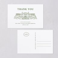 Your Own Classic Italian Venue Thank You Postcards Dark Camo