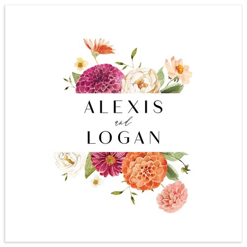 Blooming Dahlias Luncheon Napkins Hot Pink Napkin Uncoined