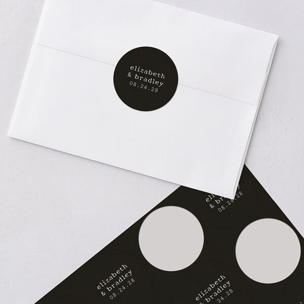 DIY Crafty Photo Wedding Stickers Ruby Circle