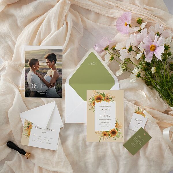 Sweet Sunflowers Favor Gift Tags Marigold Signature