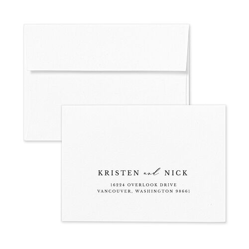 Eucalyptus Frame Wedding Response Card Standard Envelopes Standard Pure White White Return Address Signature