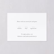 Classic Wildflower Frame Wedding Response Cards Amethyst Signature Standard