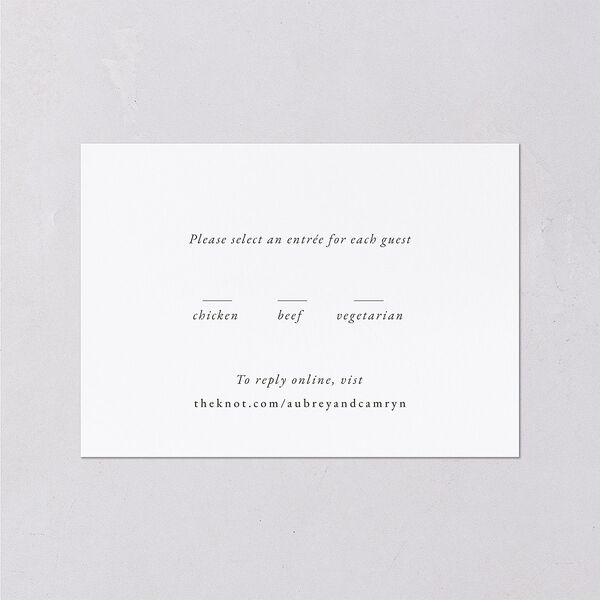Classic Wildflower Frame Wedding Response Cards Amethyst Signature Standard