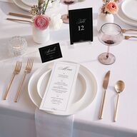 Classic Romantic Photo Table Numbers Licorice Signature