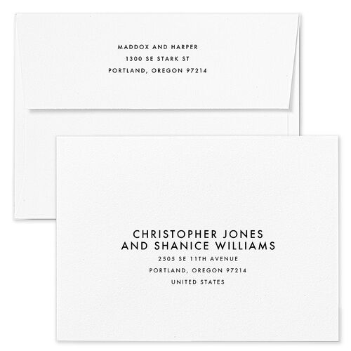 Vintage Hollywood Wedding Invitation Envelopes Rose Licorice Return Address Standard Signature