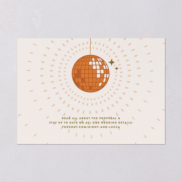 Disco Love Save the Date Cards Umber Signature smooth Blank No Standard
