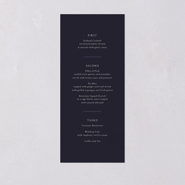 Gilded Bold Menus Gold Navy Signature