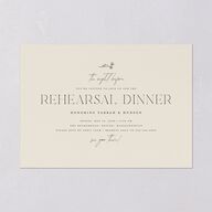 Accent Leaf Rehearsal Dinner Invitations Linen Signature Blank Standard