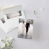 Natural Monogram Thank You Cards Midnight Navy