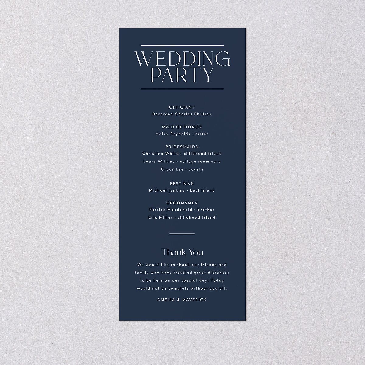 Estate Wedding Programs Gold Moody Blue Signature