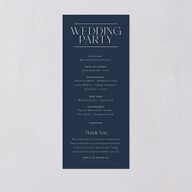 Estate Wedding Programs Gold Moody Blue Signature