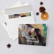 Happy Holiday Holiday Cards Moody Blue Signature Blank Landscape Standard