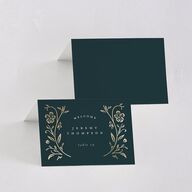 Storybook Filigree Place Cards Gold Dark Night Signature