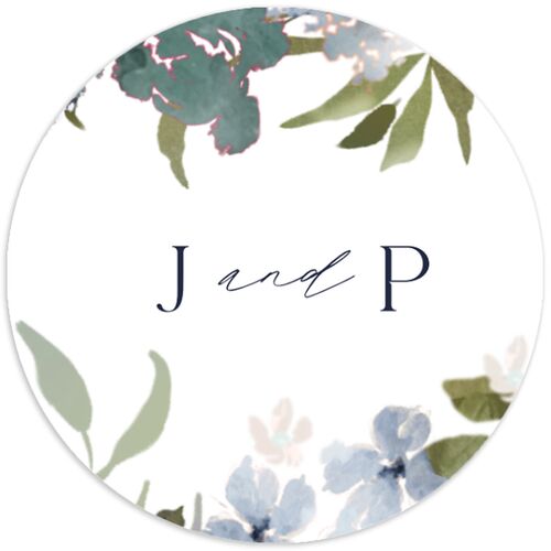 Garden Arch Wedding Stickers Navy Circle