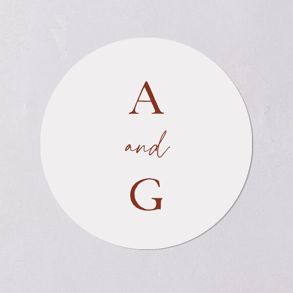 Bohemian Arch Wedding Stickers Copper Circle