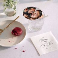 Vintage Flourish Coasters Pure White Cardboard Circle
