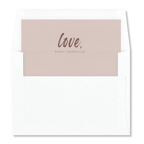 Handwritten Year Envelope Liners Espresso Standard