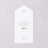 Greenery Laurel All-in-One Wedding Invitations Thyme Signature Light Both Recipient and Return Addresses No