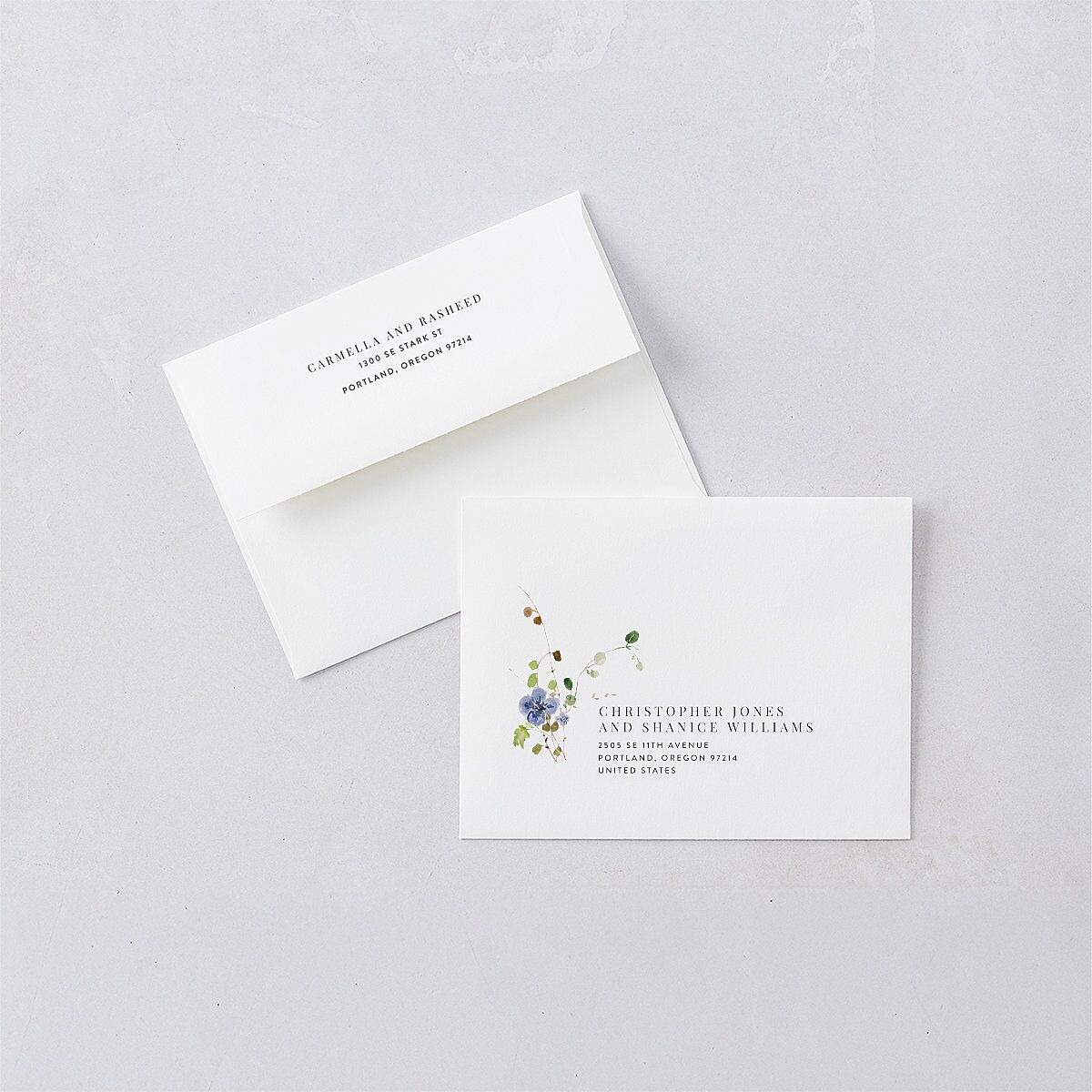 Delicate Wildflower Thank You Cards Pure White