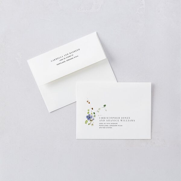 Delicate Wildflower Thank You Cards Pure White